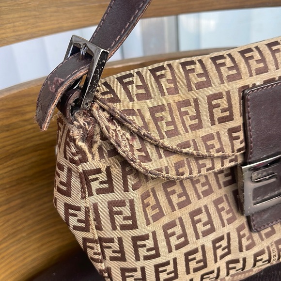 Y2K Fendi zucchino baguette gunmetal hardware Y2K bag - Picture 8 of 16